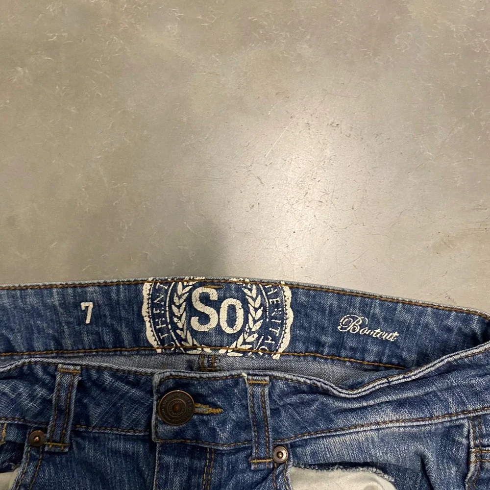SO Heritage Womens Bootcut Jeans Size 7 Blue Denim Casual Everyday